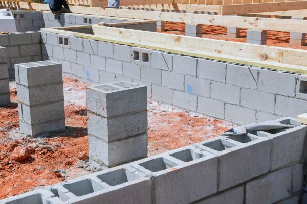 Cement Block Installation in Lehi